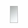 Elegant Decor 30 in. Metal Frame Rectangle Mirror in Black - 29.25 x 59.25 x 0.16 in. MR43060BK